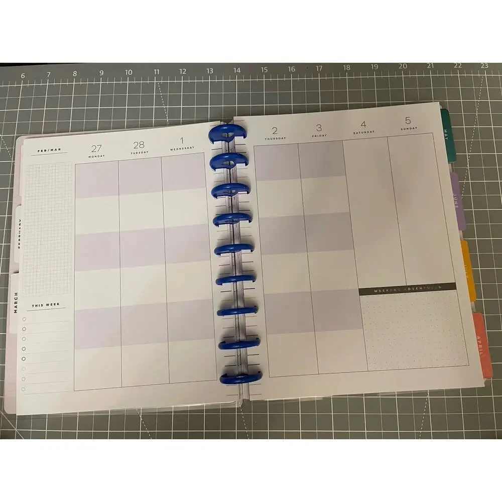 Happy Planner Classic Squad Girls Planner 12 Months 9 Disc Vertical Color Block